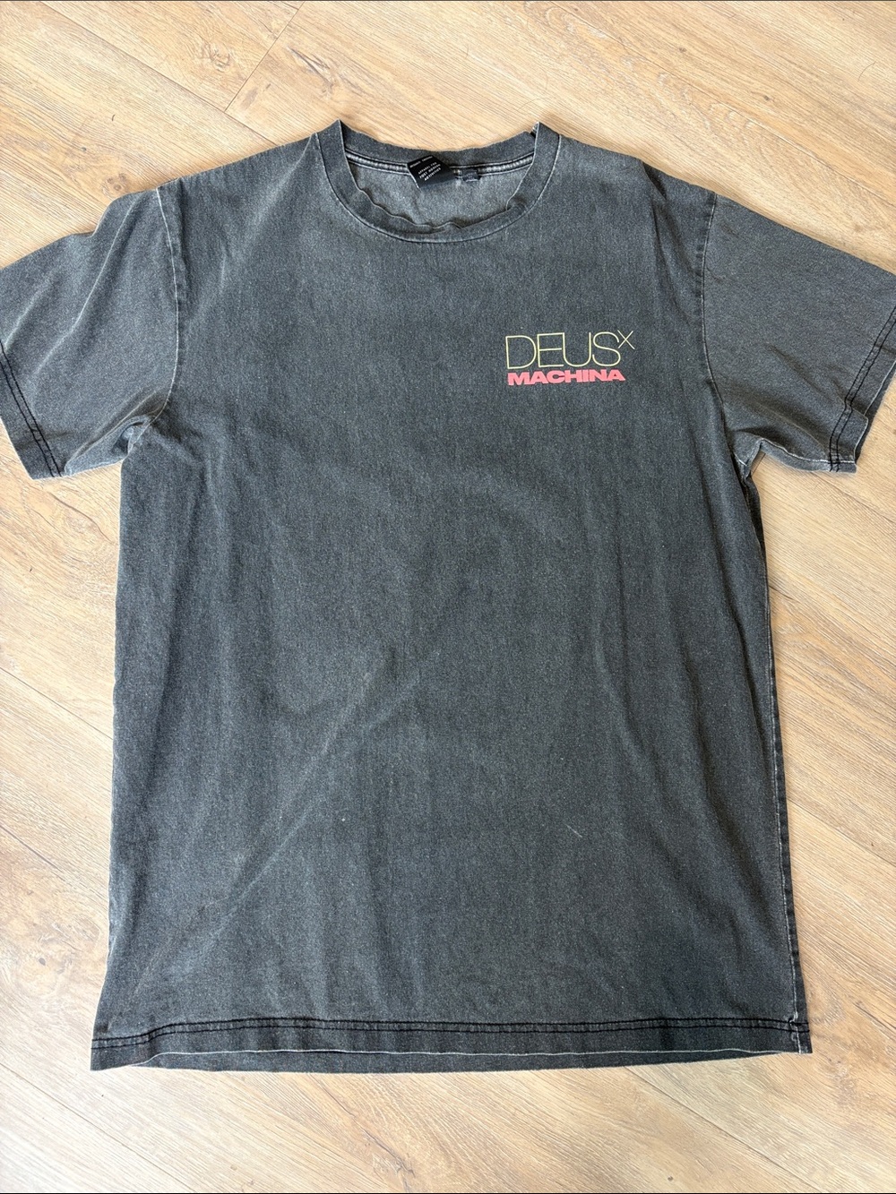 Men’s Rare Vintage Washed Black Logo Short Sleeve Tee
